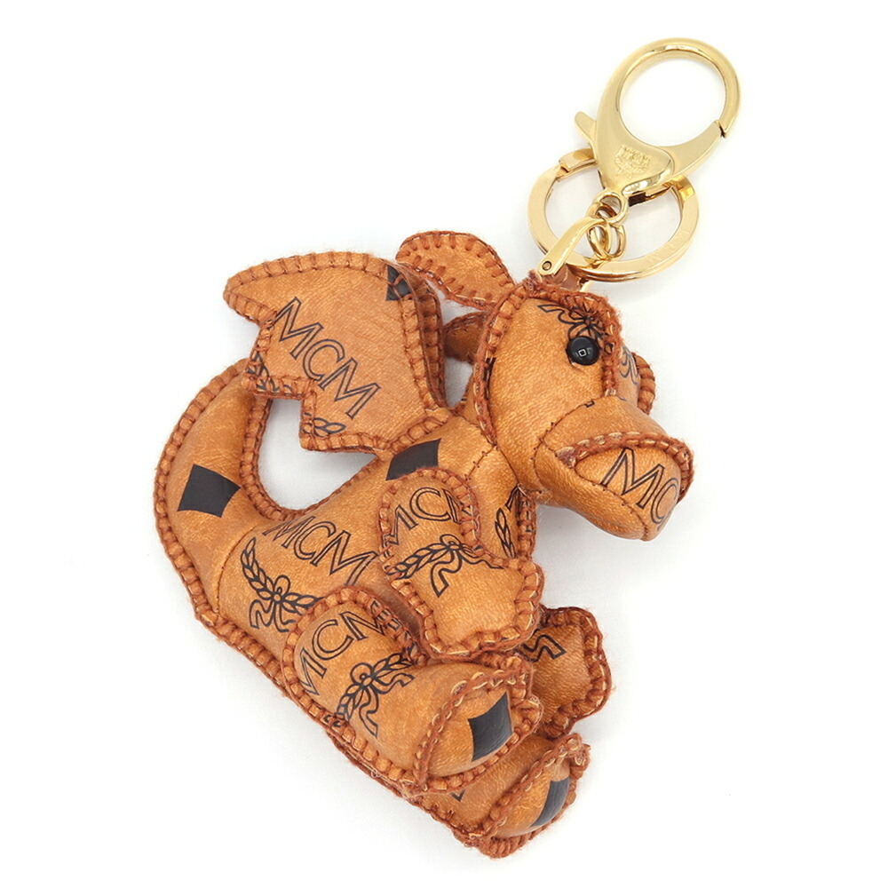 MCM Accessories Bag Charm Visetos Dragon MYZ 2SVI18 CO001 Brown Leather Handb...